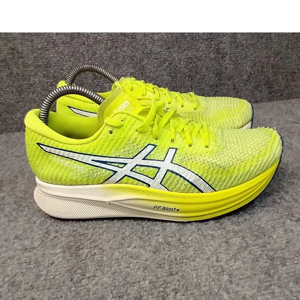ASICS Magic Speed 2 Running Shoes Womens 8.5 Hazard Green Neon 1012B274